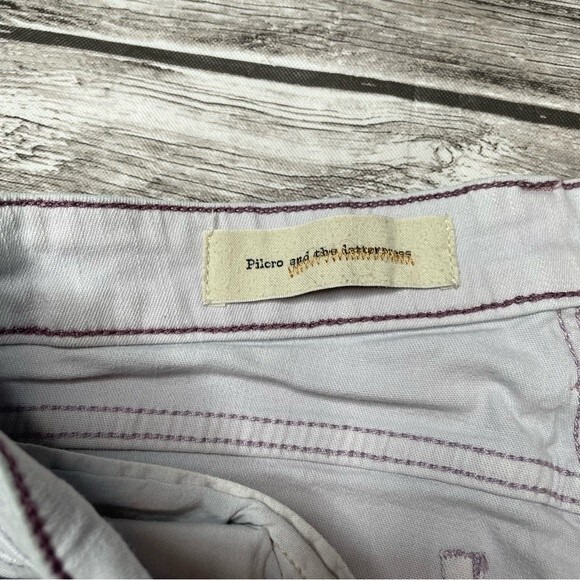Pilcro and the Letterpress Tuxedo Seam Slim Straight Leg Jeans 27 Light Purple - Picture 7 of 12